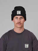 JUST ANOTHER FISHERMAN QUALITY GOODS BEANIE - BLACK
