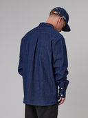 QUALITY GOODS BOXY SHIRT - STRIPE DENIM