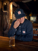 JUST ANOTHER FISHERMAN QUALITY GOODS BOXY SHIRT - STRIPE DENIM