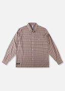 RIVVIA VV CHECK LS SHIRT - BROWN