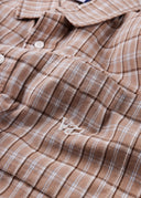 RIVVIA VV CHECK LS SHIRT - BROWN