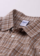 RIVVIA VV CHECK LS SHIRT - BROWN