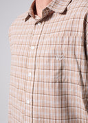 RIVVIA VV CHECK LS SHIRT - BROWN