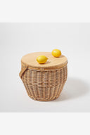 SUNNYLIFE ROUND PICNIC COOLER BASKET NATURAL