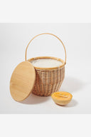 SUNNYLIFE ROUND PICNIC COOLER BASKET NATURAL
