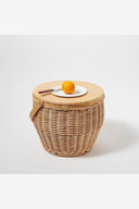  SUNNYLIFE ROUND PICNIC COOLER BASKET NATURAL 