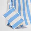 SUNNYLIFE CARRYALL BEACH BAG - LE WEEKEND MID BLUE CREAM
