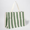 SUNNYLIFE CARRYALL BEACH BAG THE VACAY OLIVE STRIPE