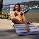 SUNNYLIFE LUXE LOUNGER CHAIR THE RESORT NAVY