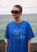 AFENDS SUNBAKE OVERSIZED TEE - MARINA