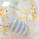 SUNNYLIFE 3D INFLATABLE BEACH BALL SAMMY THE SEAGULL BLUE STRIPE