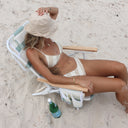 SUNNYLIFE DELUXE BEACH CHAIR SEA SAGE STRIPE