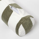 SUNNYLIFE INFLATABLE BEACH PILLOW THE VACAY OLIVE STRIPE