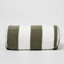 SUNNYLIFE INFLATABLE BEACH PILLOW THE VACAY OLIVE STRIPE