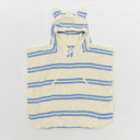 SUNNYLIFE KIDS CHARACTER HOODED TOWEL SAMMY THE SEAGULL BLUE STRIPE