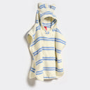 SUNNYLIFE KIDS CHARACTER HOODED TOWEL SAMMY THE SEAGULL BLUE STRIPE