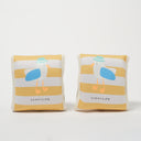 SUNNYLIFE KIDS FLOATIES SAMMY THE SEAGULL MUSTARD STRIPE