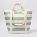 SUNNYLIFE LIGHT COOLER TOTE LA PALMA SAGE STRIPE