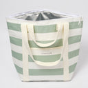 SUNNYLIFE LIGHT COOLER TOTE LA PALMA SAGE STRIPE