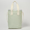 SUNNYLIFE LIGHT COOLER DRINKS BAG SEA SAGE STRIPE