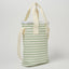 SUNNYLIFE LIGHT COOLER DRINKS BAG SEA SAGE STRIPE