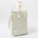 SUNNYLIFE LIGHT COOLER DRINKS BAG SEA SAGE STRIPE