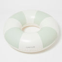 SUNNYLIFE TUBE POOL RING THE VACAY SOFT OLIVE STRIPE