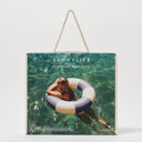 SUNNYLIFE SLIM TUBE POOL RING NAVY STRIPE