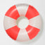 SUNNYLIFE TUBE POOL RING TOMATO RED STRIPE