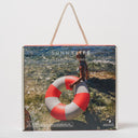 SUNNYLIFE TUBE POOL RING TOMATO RED STRIPE