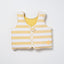 SUNNYLIFE KIDS SWIM VEST 3-6 SAMMY THE SEAGULL MUSTARD STRIPE
