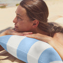 BEACH PILLOW LA MER MED BLUE STRIPE