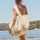 SUNNYLIFE MESH BEACH BAG OYSTER CREAM