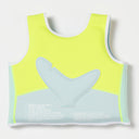 SUNNYLIFE SALTY THE SHARK SWIM VEST 3-6 AQUA NEON YELLOW