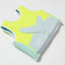 SUNNYLIFE SALTY THE SHARK SWIM VEST 3-6 AQUA NEON YELLOW