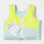 SUNNYLIFE SALTY THE SHARK SWIM VEST 2-3 AQUA NEON YELLOW
