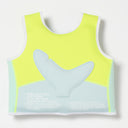 SUNNYLIFE SALTY THE SHARK SWIM VEST 2-3 AQUA NEON YELLOW