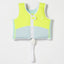SUNNYLIFE SALTY THE SHARK SWIM VEST 1-2 AQUA NEON YELLOW
