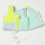 SUNNYLIFE SALTY THE SHARK SWIM VEST 1-2 AQUA NEON YELLOW