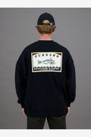 JUST ANOTHER FISHERMAN SEAFLOORS CROP CREW - BLACK