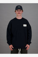 JUST ANOTHER FISHERMAN SEAFLOORS CROP CREW - BLACK