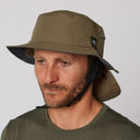 OCEAN & EARTH INDO STIFF PEAK SURF HAT - OLIVE