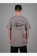 JUST ANOTHER FISHERMAN SNAPPER LOGO TEE - GREY
