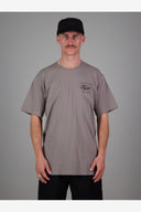 JUST ANOTHER FISHERMAN SNAPPER LOGO TEE - GREY