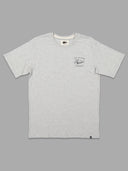 JUST ANOTHER FISHERMAN SNAPPER LOGO TEE - GREY MARLE/NAVY