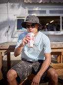 JUST ANOTHER FISHERMAN SNAPPER SEA TEE - STERLING BLUE