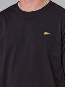 JUST ANOTHER FISHERMAN STAMP SEA TEE - BLACK