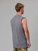 JUST ANOTHER FISHERMAN STAMP TANK - CHARCOAL