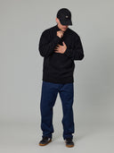 JUST ANOTHER FISHERMAN STAMP TILLER WAX CAP - BLACK