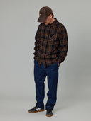 JUST ANOTHER FISHERMAN STAMP TILLER WAX CAP - BROWN